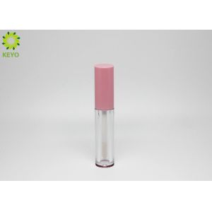 Quality Custom Empty Lipgloss Containers Transparent Round Shape With Brush wholesale