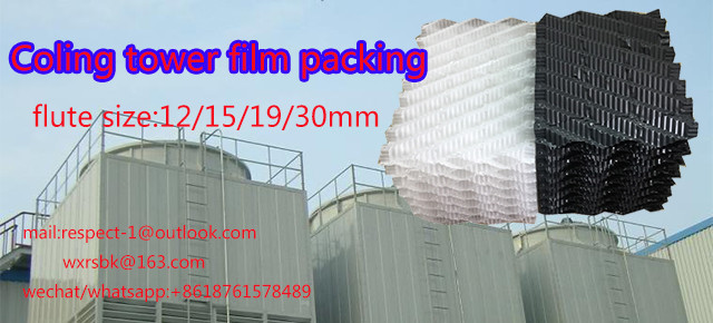 PP Cooling Tower Plastic Fill Corrugated PVC Fillers 1220mm/1830mm/2440mm