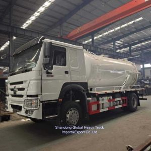 China New HOWO Sewage Suction Truck 12000liters Combination Vacuum Jetter Truck for Sale on sale