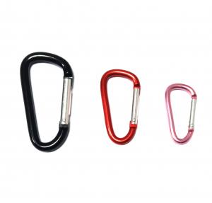 China D Shape Customized Small Carabiner Clips With Silk-Screen Printing Logo on sale