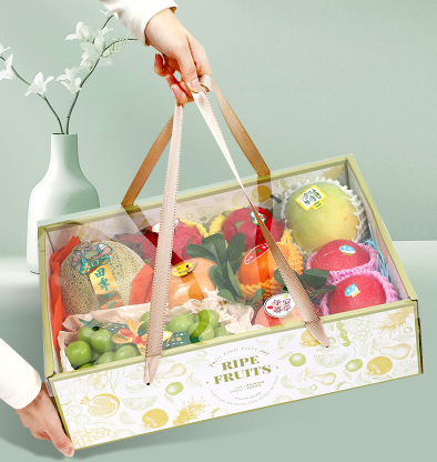 Premium Fruit Gift Box Thickened Corrugated Display Packaging For Fresh Apples Melons Seasonal Fruits