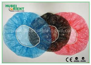 Quality Waterproof Disposable Head Cap , Plastic Shower Caps Disposable For Hotel And Beauty Center wholesale