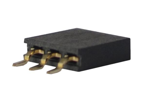 Cheap Single Row Female Header Connector Horizontal SMT 2.54 Mm Pitch Connector for sale