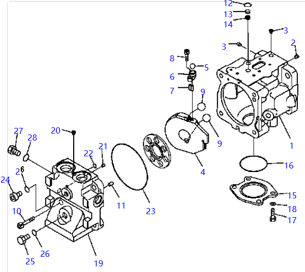 708-1S-00240 7081S00241 Pump Assy KOMATSU Bulldozer Spare Parts For D61EX-15 D85MS-15