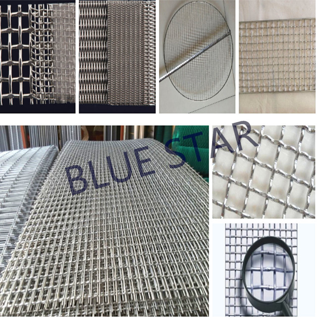 Stainless Steel Crimped Wire Mesh For Water Purifier Barbecue Light Duty Square Hole