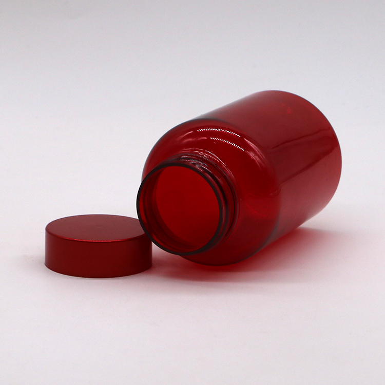 PET Empty Plastic Capsule Pill Medicine Bottle with CRC Screw Flip Top Caps 175ML/CC/6OZ