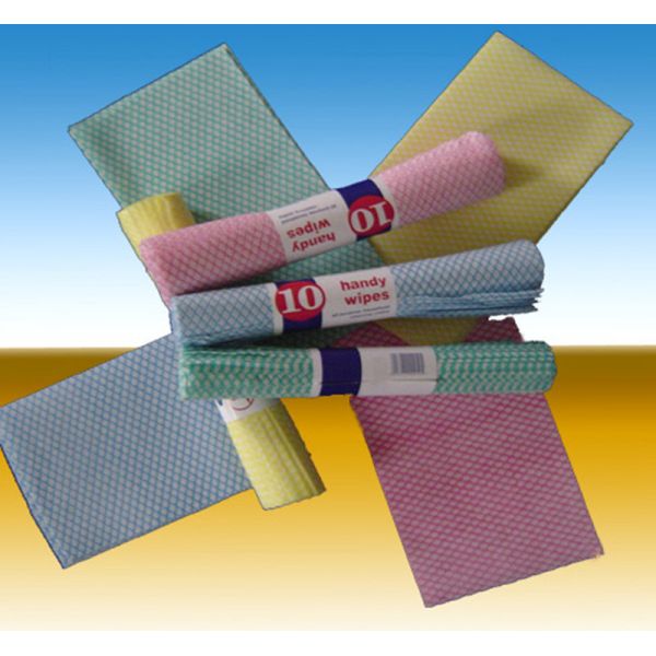 Blue Wave Printed Viscose Rayon Foam Bonding Nonwoven Wiping Cloth for Home or Hotel Cleaning