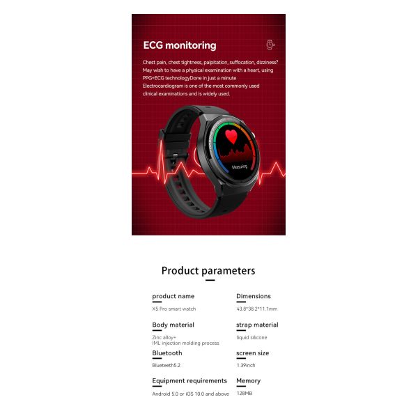 Eraysun Fashion 1.39 Inch Digital Watches IP68 Waterproof Smart Watch for Men Support Phone Call RelojesSmart Watches