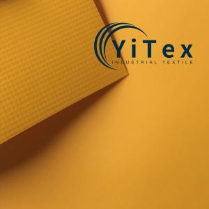 Quality 700G PVC Ventilation Duct Yellow And Black Mesh Fabric Anti Static Vinyl Coated Fabric wholesale