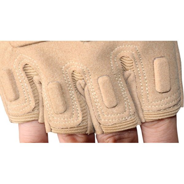 Custom Military Tactical Gloves Half Finger Airsoft Cycling Polyester Material
