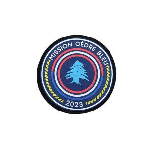 Quality Polyester Woven Patch Label Iron On Woven Badges Laser Cut Border wholesale