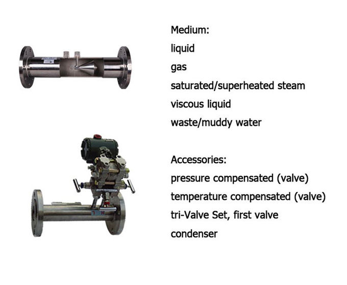 High Viscosity Liquid Mixed Solidliquid V Cone Flow Meter For Water Sewage Gas Steam