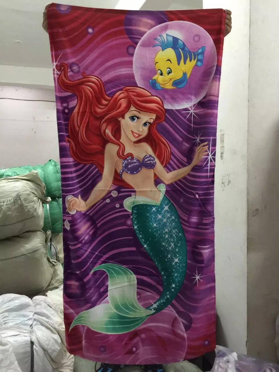 Factory Outlet Disney Cartoon Beach Towel 100% cotton velour reactive printed beach towels