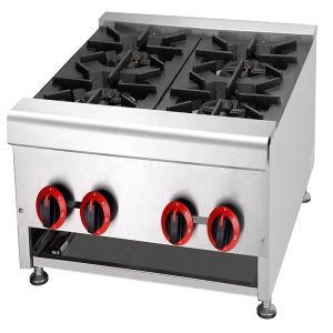 Quality 30kW Industrial Table Type Gas Cooker Stove with 4 Burner LPG2800Pa wholesale