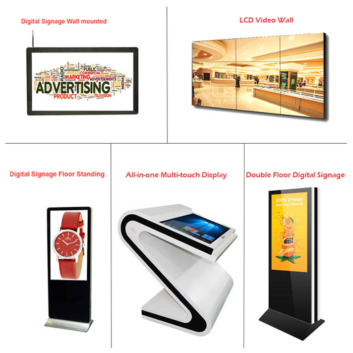 1920x1080 1000Nit High Brightness Display 23.6 Inch Wall Mountde Kiosk