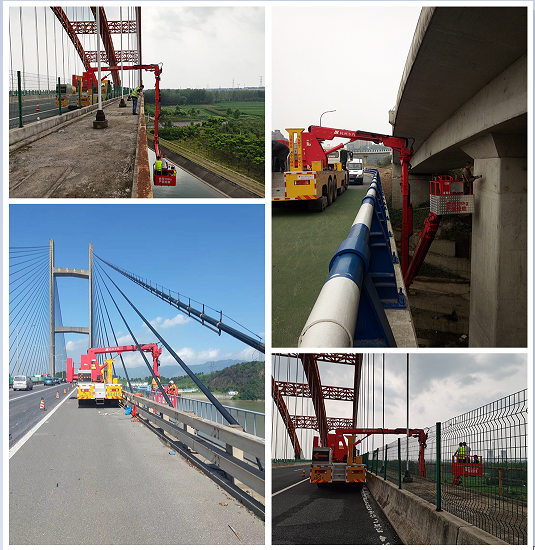 HOWO Chassis Bridge Inspection Truck 18m Bucket Type