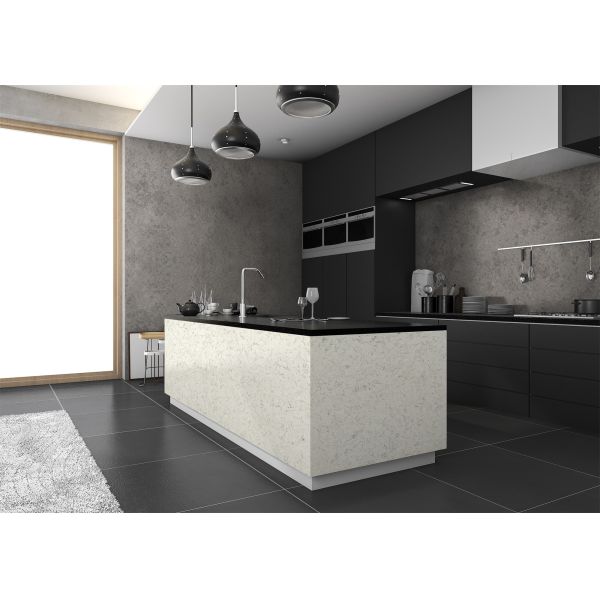 High Density Grey Quartz Countertops , Anti Faded Artificial Quartz Stone Slabs