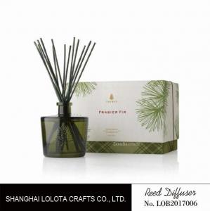 Quality Blackish green color bottle with natural stick and rigid gift box wholesale