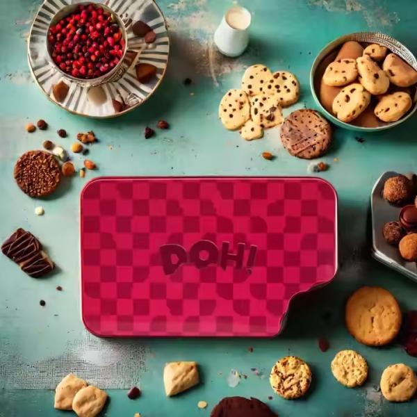 Cheap Custom Design Large Size Round Tin Cookies Box Food Grade Round Candy Tin Box Tinplate Metal Tin Box Case For Biscuit for sale