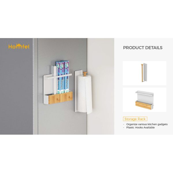 Stocked Iron Metal Type Wall Mounted Kitchen Rack Household Organizer