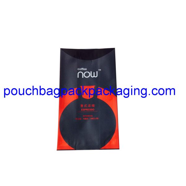 Gusset seal coffee bag pack packaging, high barrier foil coffee bag for coffee packaging