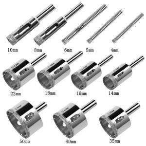 China Glass And Tile Hollow Core Diamond Drill Bits Sets 12 Pcs 4mm-50mm Size on sale