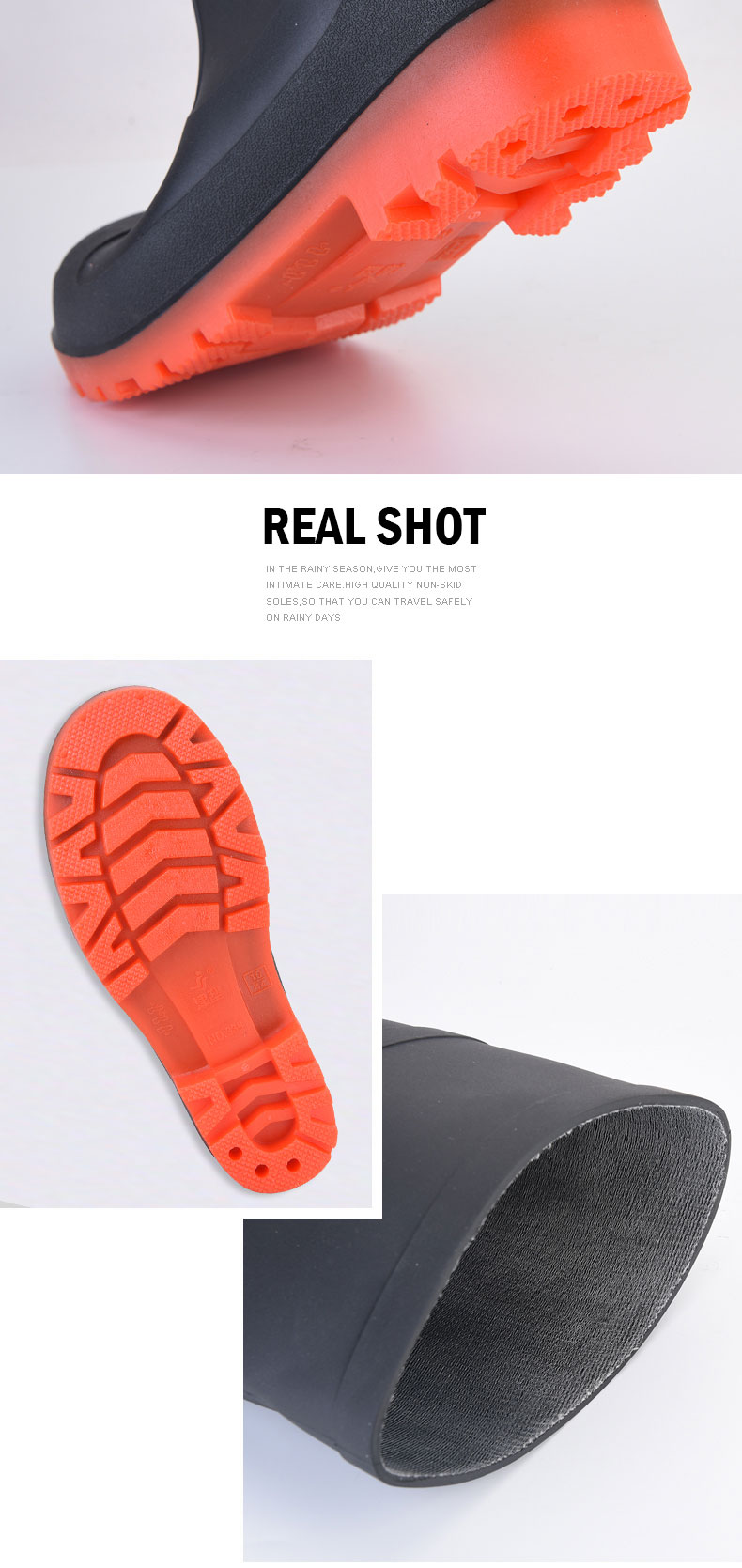 37cm-39cm Steel Toecap Safety Gum Boots 100% PVC Steel Toe Gumboots
