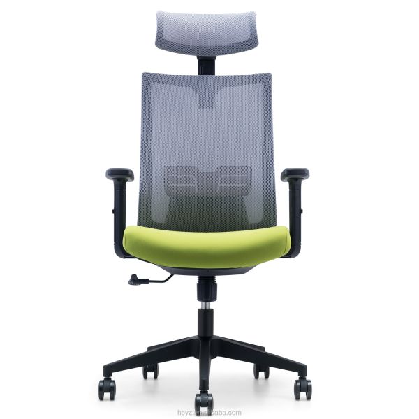 Adjustable Armrest and Headrest Office Mesh Chair for Modern High Back Ergonomic Design