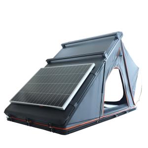 Quality Customized Logo Grey Triangle Rooftop Tent With Aluminum Shell wholesale