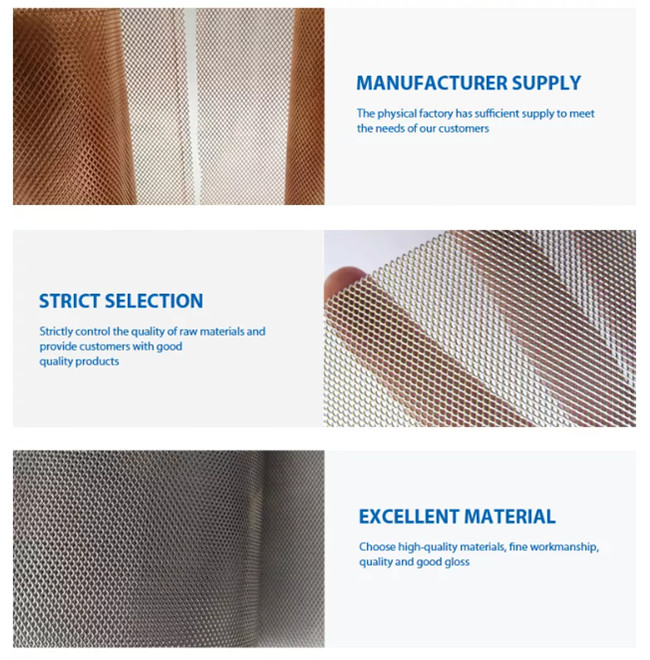 Customized Micro Hole Expanded Metal Wire Mesh For Industrial Usages