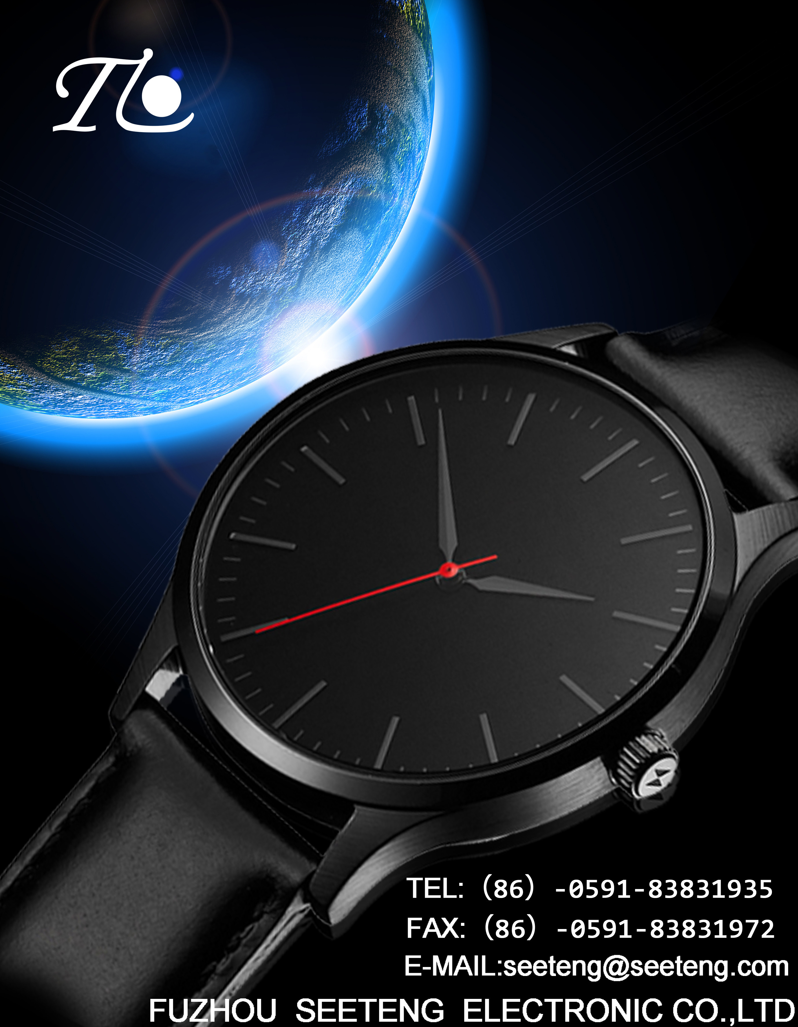 PU leather strap for couple watch with alloy case and color band dial customized