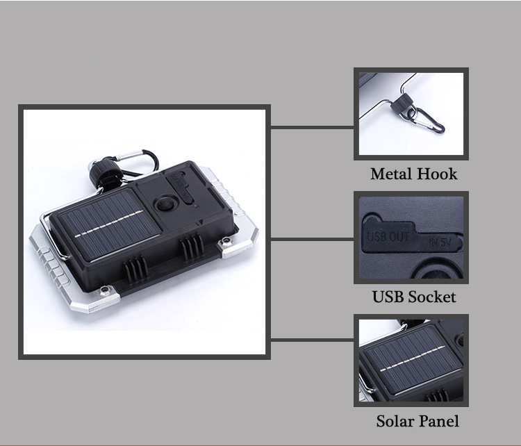 Portable Rechargeable Outdoor Flood Lights 10w For Fishing Camping Wearproof