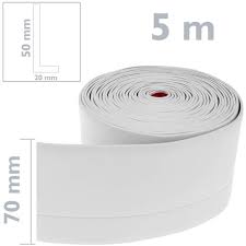 Cutting White Self Adhesive PVC Skirting Board Wall Cove Base Roll Customizable