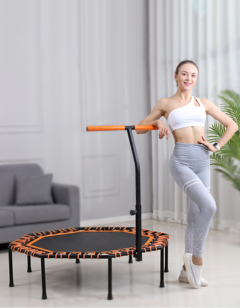 Wholesale New Foldable Outdoor Fitness Equipment Trampoline With Armrests For Adults And Kids