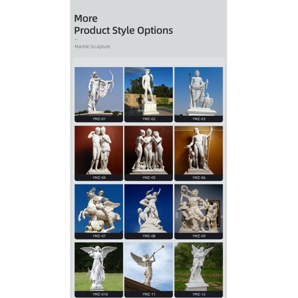 Outdoor Natural Stone White Buddha Statue Large Marble for Sale