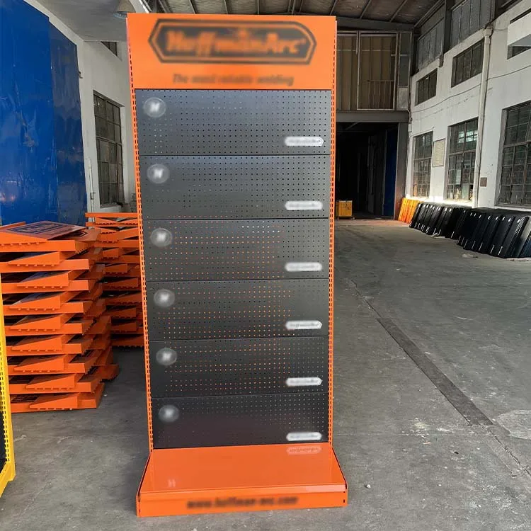 Factory Customized Color Size Innovative Product steel single side rack for super market shop with logo