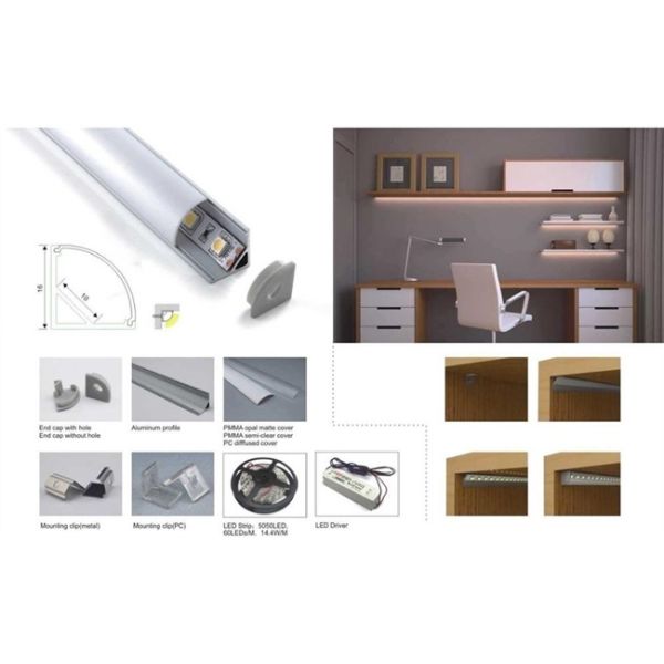 Rugged LED Light Aluminium Profile , LED Strip Light Extrusion With Good Air Tightness