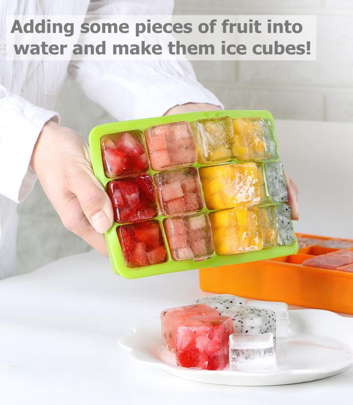 Cool Flexible Easy Release Large Wholesale Make Your Own Custom Personalized Silicone Rubber Mold Ice Cube Trays for Mini Fridge