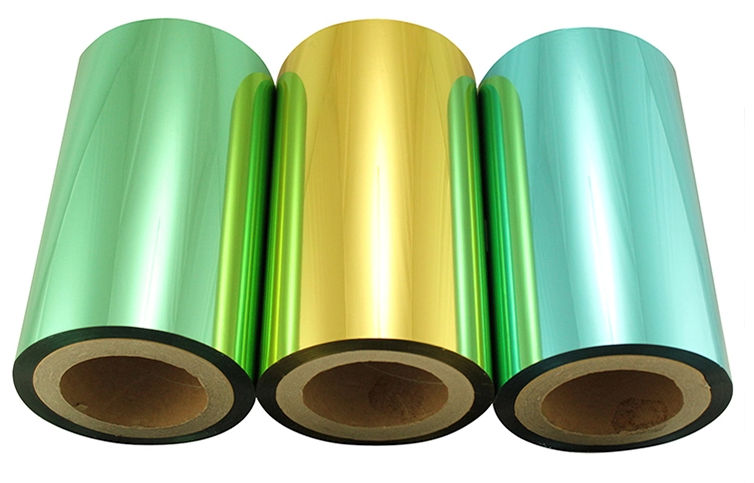 Sequin Laser Metalized BOPP Film Rolls , Red Heat Sealable BOPP Film