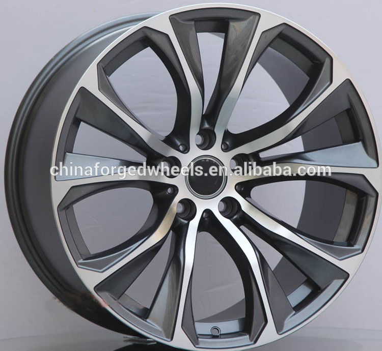 Gun Metal Machined Car Rims with PCD 5x120 For BMW X6 / Colour Customized 20inch Forged Alloy Wheel Rims