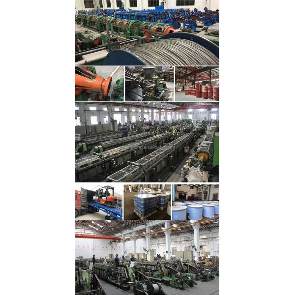 Inox Cable AISI304 304L 316 316L Steel Cable Ropes 6x36SW IWRC 6x36SW FC Stainless Steel Wire Rope with Si Content 1.0%