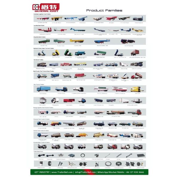 2 Axles 28000 Liters Gasoline Fuel Trailer Light Duty