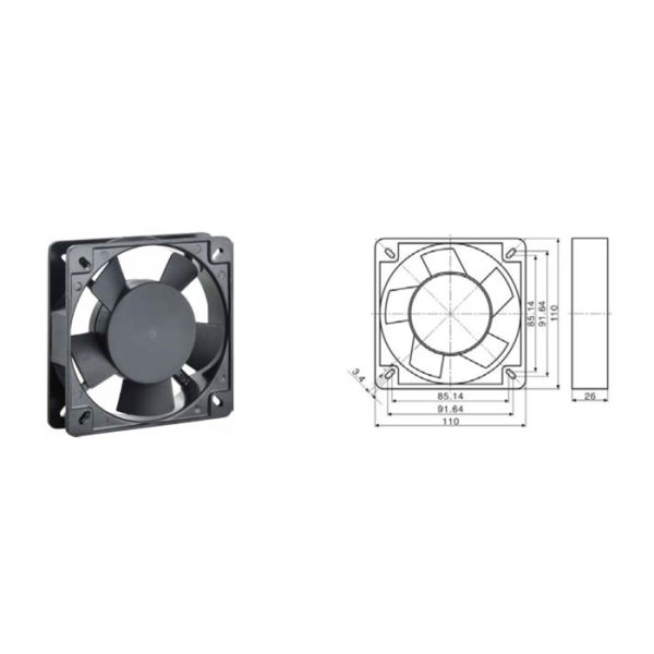 Centrifugal Ventilation Wall Mount Axial Fan Plastic PBT Industrial Exhaust Fan Cooling