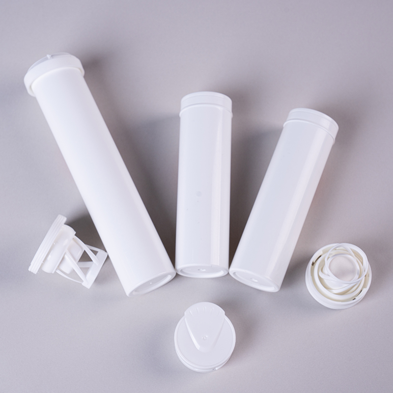 OEM Printing 30 40 50ml Vitamin C Effervescent Tablet Tubes Plastic Test Strip Vial Bottle Logo