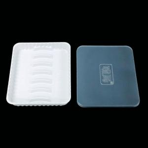 Quality Custom Food Safe PP 6-Compartment Sausage Tray with Lid wholesale