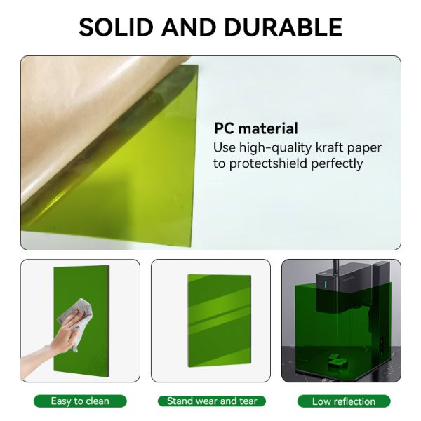 Size 360*400*3mm Customized Laser Protector Laser Protective Window 532 Eye Laser Protection Sheet Plate