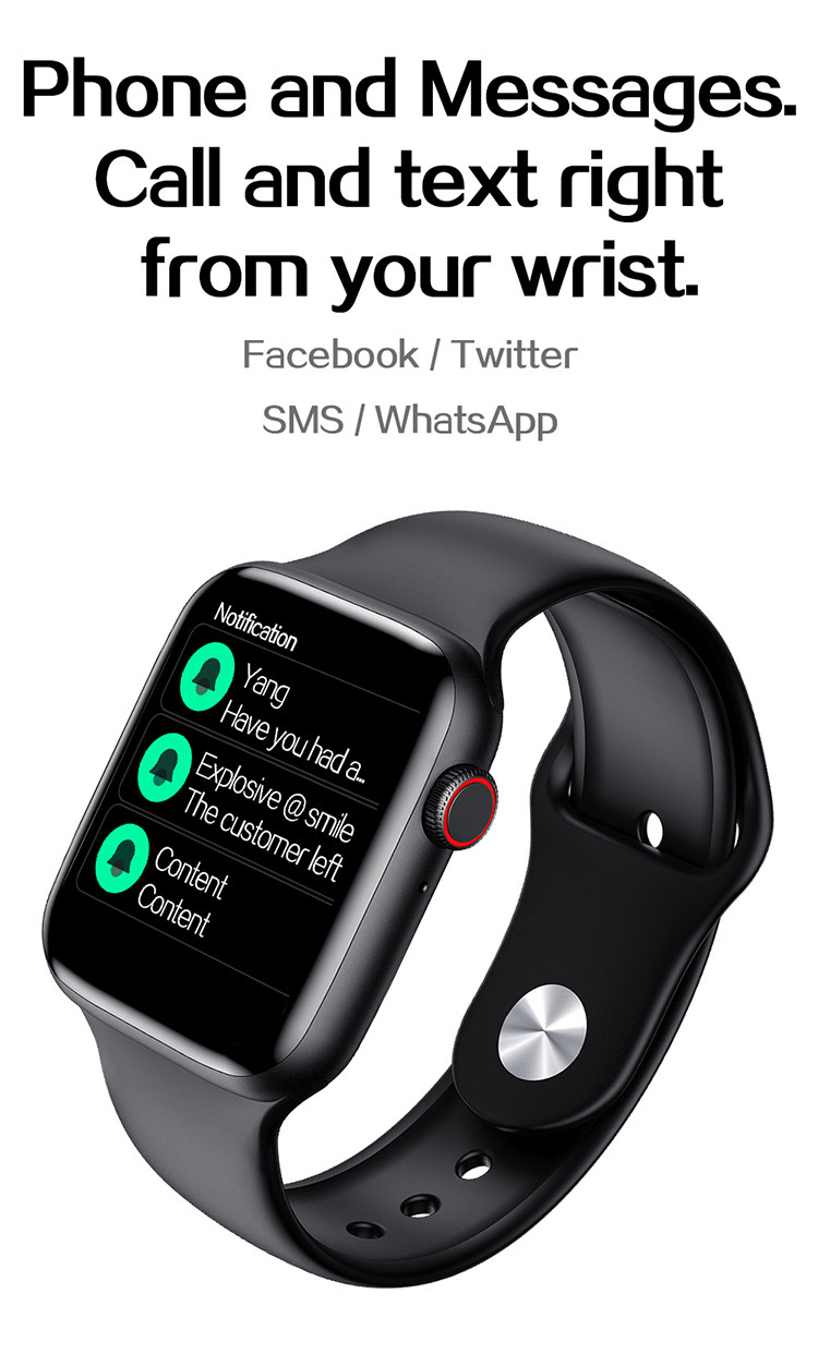 Sleep Monitoring 1.75 Inch T500 Smart Watch 200MAH 3D UI
