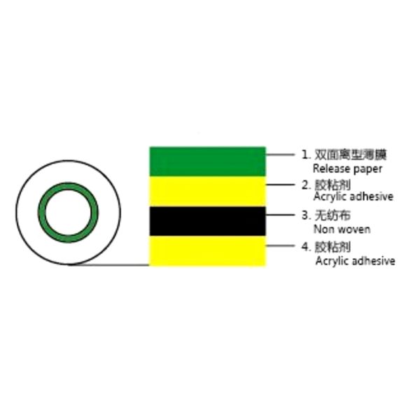 Transparent Foam Double Sided Non Woven Tape