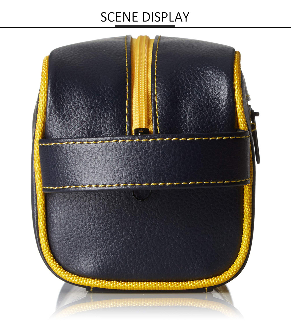 Versatile Men'S PU Leather Makeup Toiletry Travel Bags