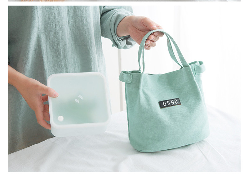 Dustproof Canvas H19Cm Insulated Lunch Cooler Bags